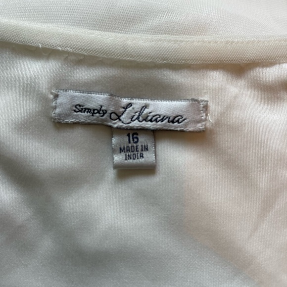 Simly Liliana Beaded Cream Dress - Picture 12 of 13